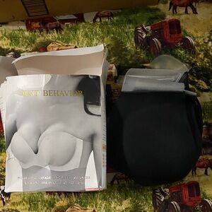 Just Behavior Strapless Backless Adhesive Push-Up Bra – Black –Size DD Set of 2